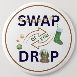 デコレーションスワップアウトクリスマスサンキューギフトラベル 缶バッジ