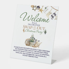 デコレーションスワップアウトクリスマスパーティーサイン 台座サイン