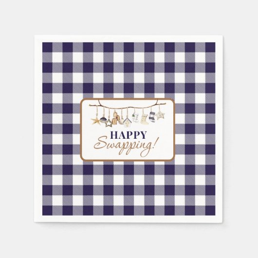 デコレーションスワップアウトクリスマスパーティー紙ナプキン スタンダードカクテルナプキン (正面)