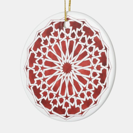 デコレーションノエル・セラミーク・モザイク・マロカインルージュ セラミックオーナメント (左)