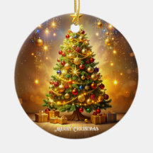 デコレーション済みクリスマスツリー