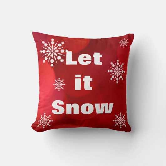 デコレーション用 雪の結晶のクリスマス クッション (正面)