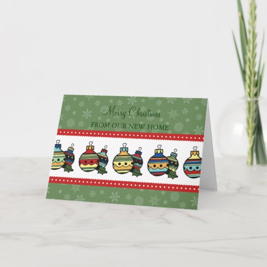 デコレーション,新しい住所のクリスマスカード シーズンカード (正面)