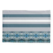 デコレータスタイルイン青とグレー 枕カバー (裏面-左)