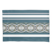 デコレータスタイルイン青とグレー 枕カバー (正面左)