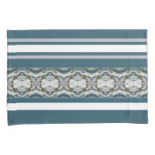 デコレータスタイルイン青とグレー 枕カバー (正面右)