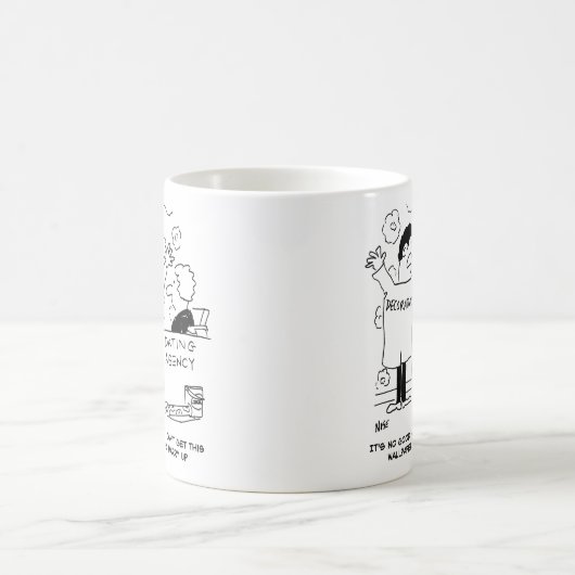 デコレーターは結婚するために壁紙を取得できない。おもしろい コーヒーマグカップ (中央)