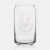 デコロレスカーシロカラフルフローラルースター ガラス缶 (裏面)