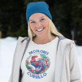 デコロレスカーシロカラフルフローラルースター パーカ