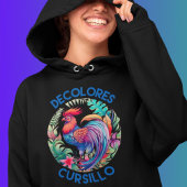 デコロレスカーシロカラフルフローラルースター パーカ