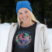 デコロレスカーシロカラフルフローラルースター パーカ