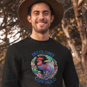 デコロレスカーシロカラフルフローラルースター パーカ