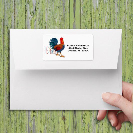 デコロレスカーシロカラフルルースターラベル ラベル