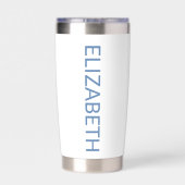 デコロレスカーシロカラフルルースター名前をカスタムする 保温保冷タンブラー (背面)