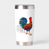 デコロレスカーシロカラフルルースター名前をカスタムする 保温保冷タンブラー (正面)