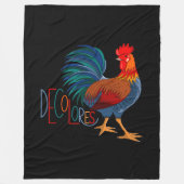 デコロレスカーシロカラフルロスター フリースブランケット (正面)