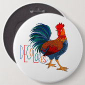 デコロレスカーシロカラフルロスター 缶バッジ (正面&裏面)