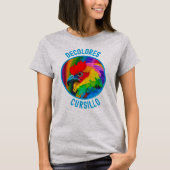 デコロレスカーシロカラフルロッスタービビビビビッドレインボー Tシャツ (正面)