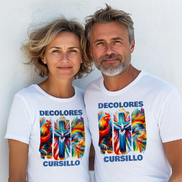 デコロレスカーシロブラシストロークルースタークロスドーブ Tシャツ