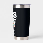 デコロレスカーシロロースターホワイトシルエット 保温保冷タンブラー (左面)