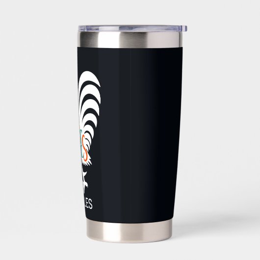 デコロレスカーシロロースターホワイトシルエット 保温保冷タンブラー (左面)