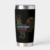 デコロレスカーシロロースターワードクラウド 保温保冷タンブラー (正面)