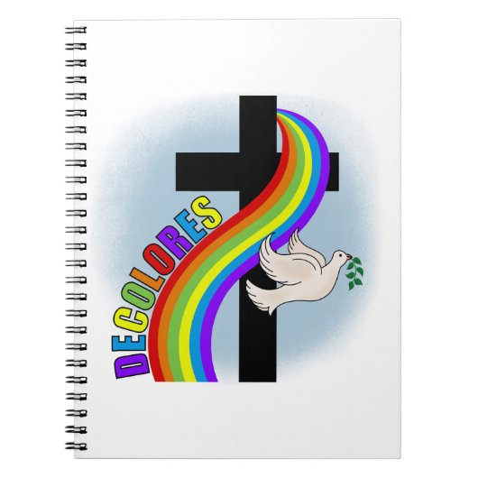 デコロレスカーシロ虹と十字架と平和の道 ノートブック (正面)