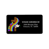 デコロレスカーシロ虹と十字架と平和の道 ラベル (正面)