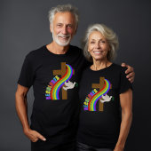 デコロレスカーシロ虹と十字架と平和の道 Tシャツ