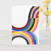 デコンストラクト虹-垂直 カード (黄色い花)