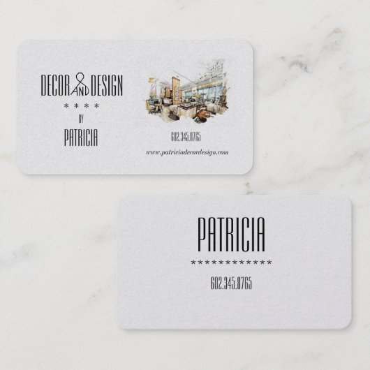 デコーエレガントルとデザイン/インテリアデザイン 名刺 (正面/裏面)