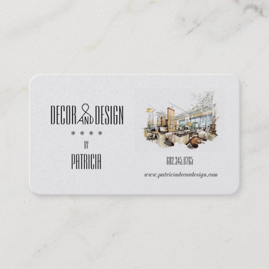 デコーエレガントルとデザイン/インテリアデザイン 名刺 (正面)