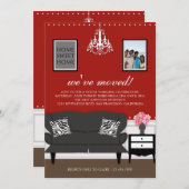 デコースタイリッシュ引っ越し祝いパーティー招待状 招待状 (正面/裏面)