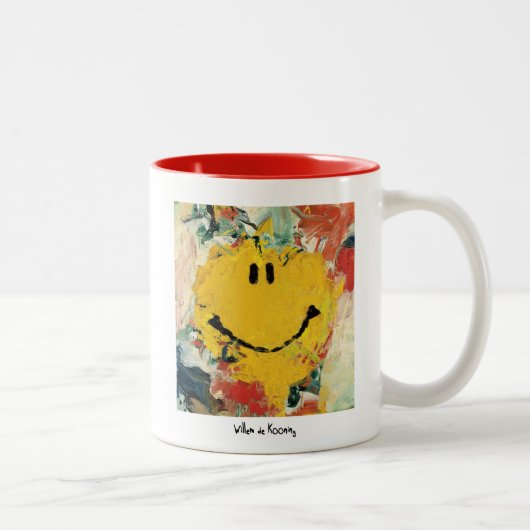 デコーニングハッピー顔マグ ツートーンマグカップ (右)
