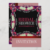 デコーモダンルスタイルブライダルシャワーパーティの招待状 招待状 (正面/裏面)