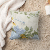 デコールファームハフランスのウスヴィンテージフローラドラゴンフライ クッション (ブランケット)