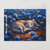 デコール猫ドリーム動物の野花が美しい ポストカード (正面)