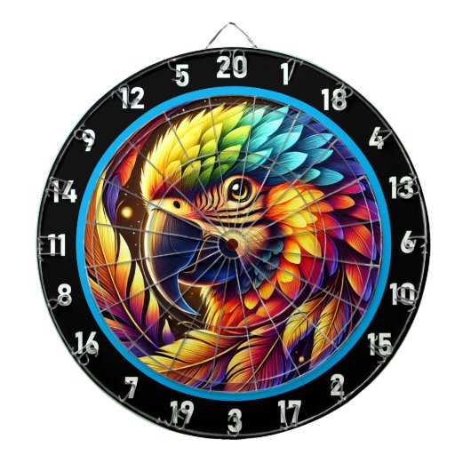 デコール用エキゾチックなオウムはっきりしたダーツボード ダーツボード (正面)