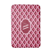 デコ中国のホタテ、バーガンディーワイン、ピンク バスマット (正面縦)