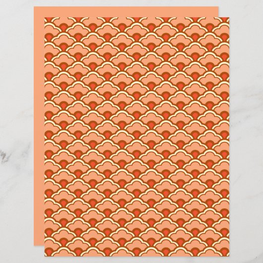 デコ中国のホタテ、桃、錆びクリーム (正面/裏面)