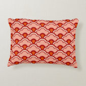 デコ中国のホタテ、桃、錆びクリーム アクセントクッション (裏面)