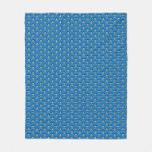 デコ中国のホタテ、海ブルー、インディゴ フリースブランケット (正面)