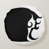 デコ女モダン人丸い枕 ラウンドクッション (裏面)
