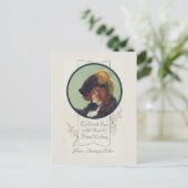 デコ女性ファンシークリスマスはがき シーズンポストカード (スタンド正面)