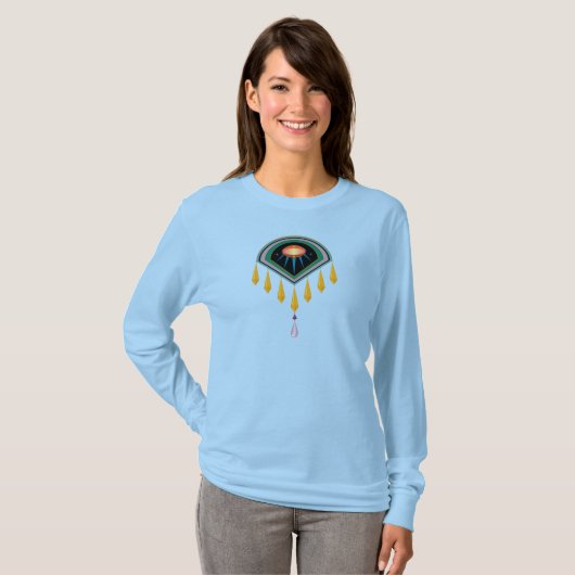 デコ宇宙エッグ長袖シャツ Tシャツ (正面フル)