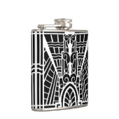 デコ建築様式、白黒 フラスク (右)