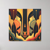 デコ抽象化 キャンバスプリント (正面)