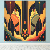 デコ抽象化 キャンバスプリント (インサイチュ (ウッドフロア))