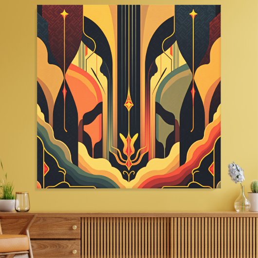 デコ抽象化 キャンバスプリント (インサイチュ (リビング))