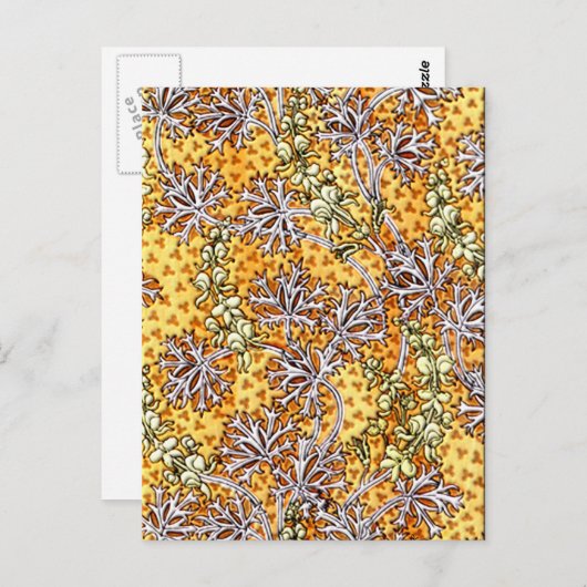 デコ新しいフラワーアンドレース ポストカード (正面/裏面)